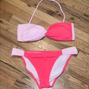 Victoria's Secret Color-block Bikini Size Large Vintage